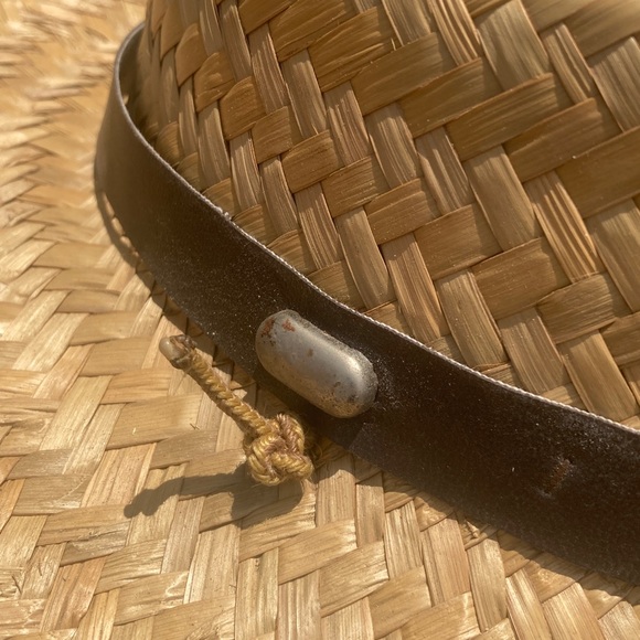 Vintage Classic Straw Straw Hat with Brown Band - Picture 6 of 6